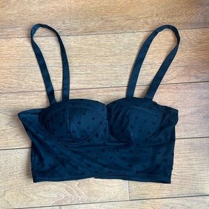 Black Cropped Corset Top